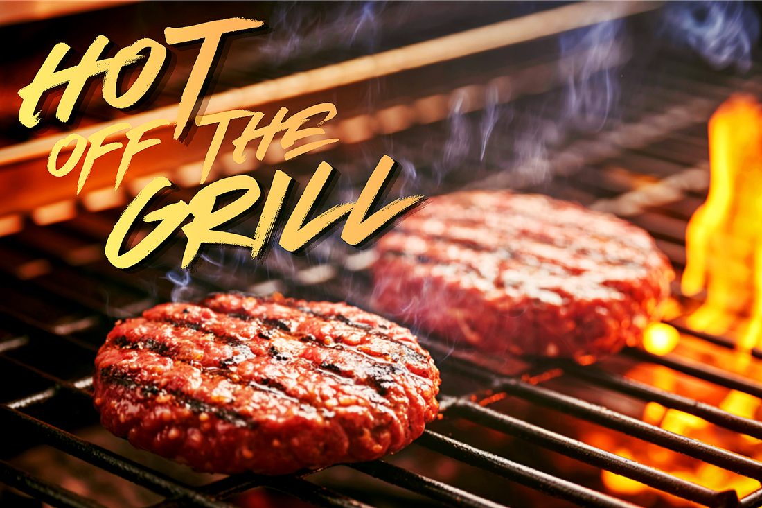 Burgers on the grill